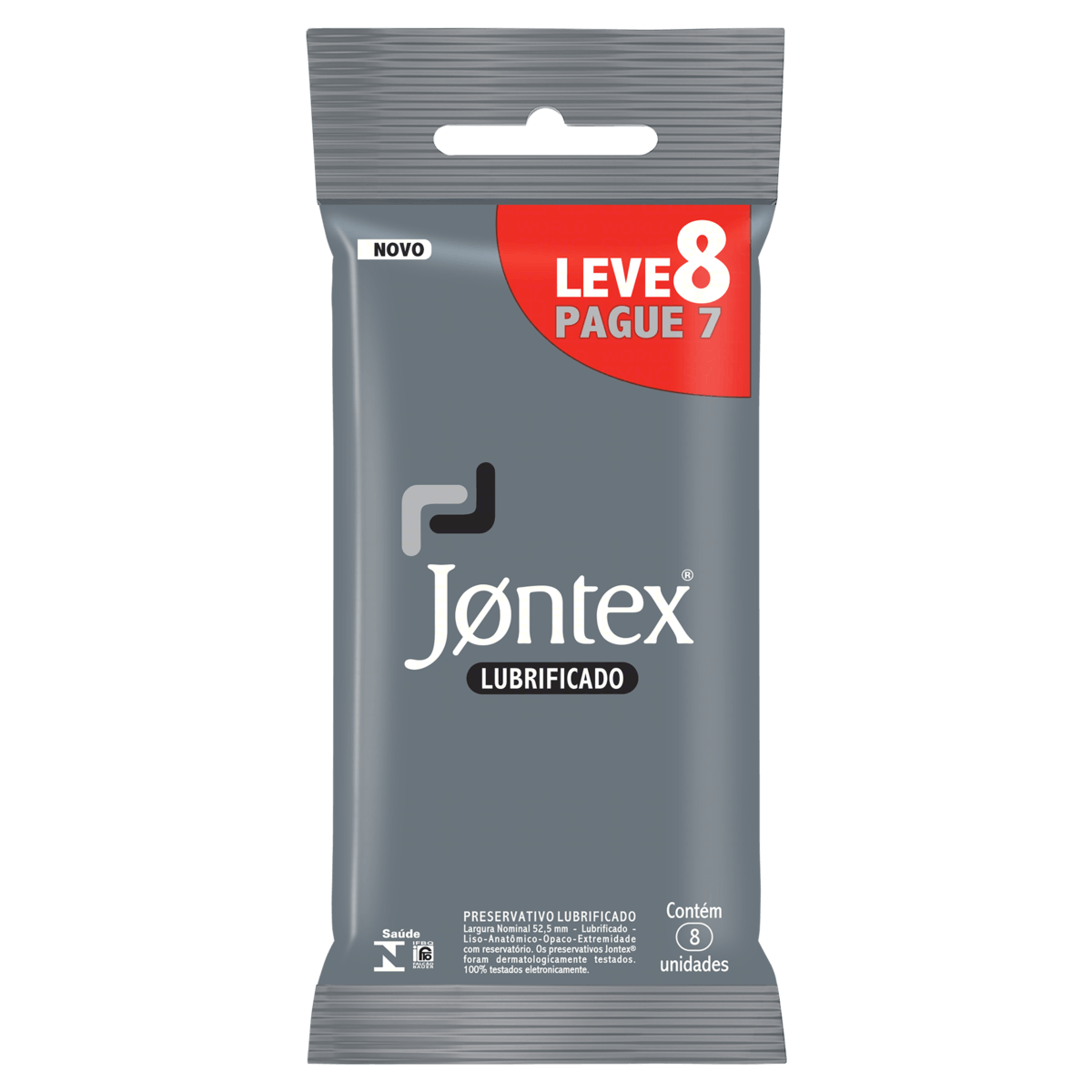 Preservativo Jontex Lubrificado - Leve 8 Pague 7
