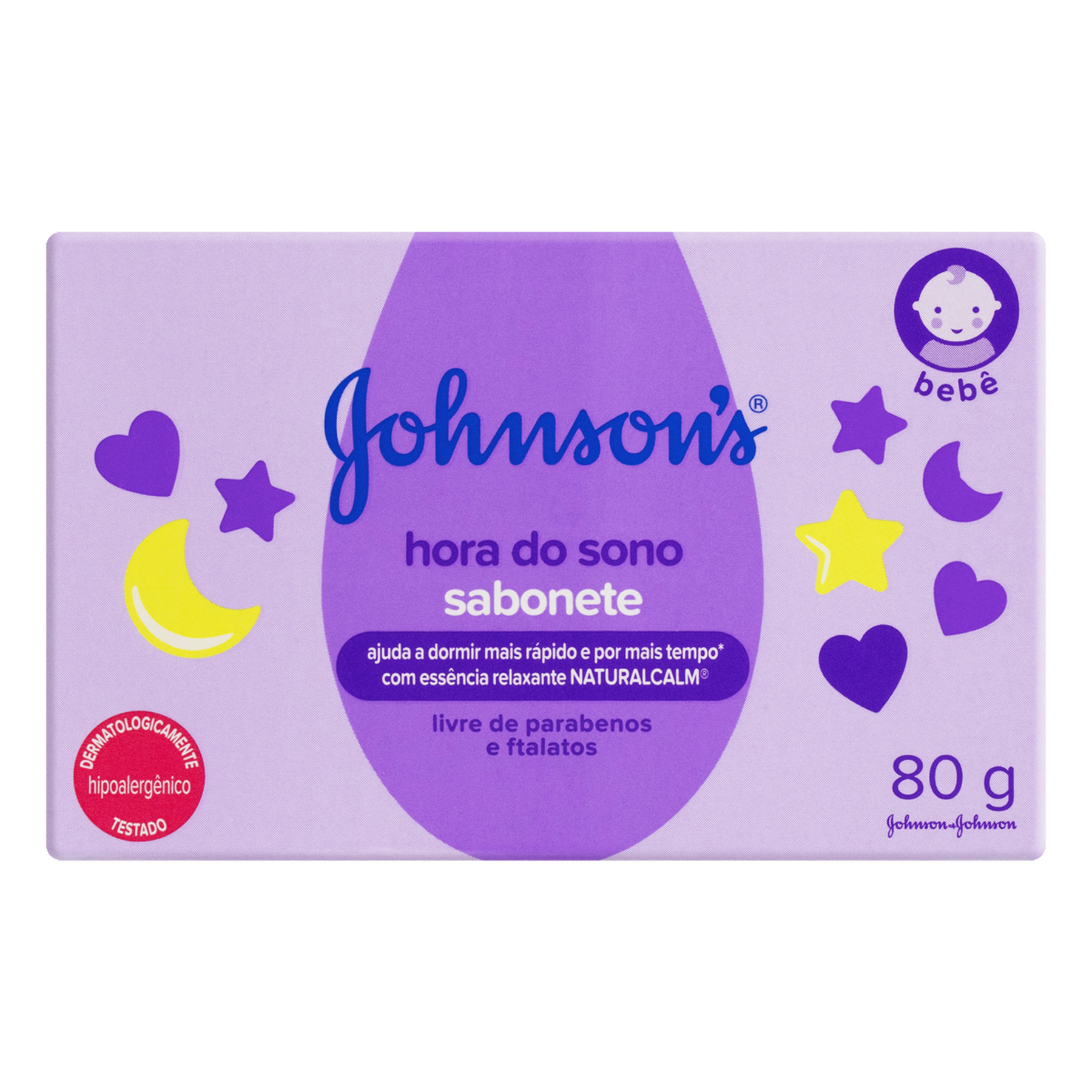 Sabonete em Barra Hora do Sono Baby Johnson & Johnson 80g