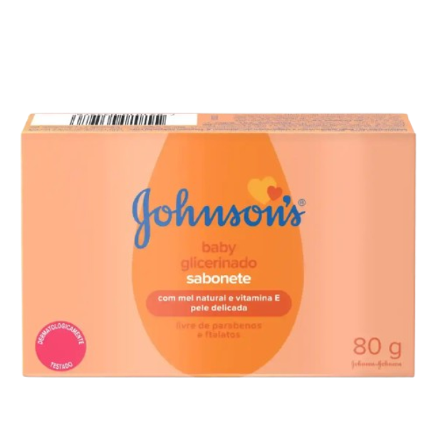 Sabonete em Barra Glicerinado Baby Johnson & Johnson 80g