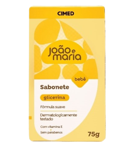 Sabonete em Barra de Glicerina Bebê João e Maria 75g