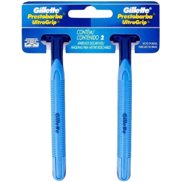 Aparelho Gillette Prestobarba Ultragrip 2 c/ 2 Unidades