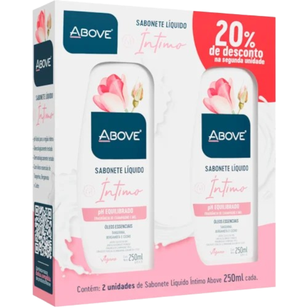 Kit Sabonete Líquido Íntimo Above c/ 2 Unidades de 200ml Cada