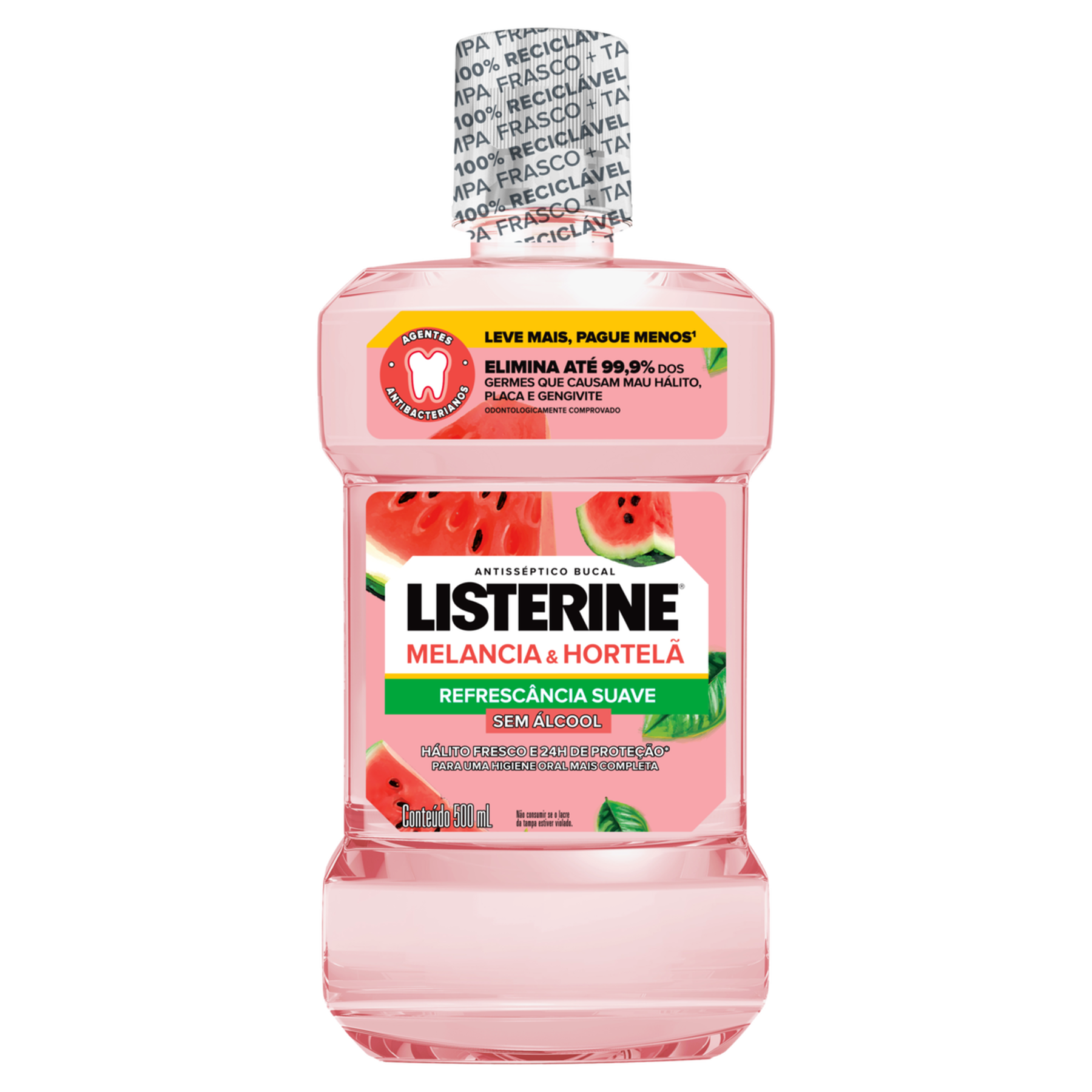 Enxaguante Bucal Listerine Sem Álcool - Melancia 500ml
