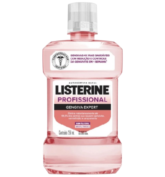 Enxaguante Bucal Listerine Profissional Gengiva Expert Sem Álcool - Menta Fresca 250ml