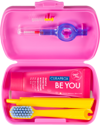 Kit Curaprox Travel - 1 Creme Dental + 1 Escova Ultra Soft + 2 Escovas Interdentais
