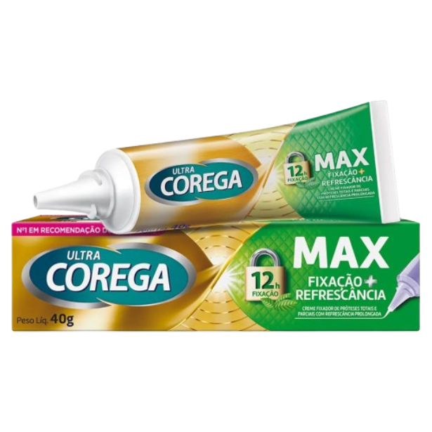Creme Fixador Ultra Corega MAX - Fixação + Refrescância 40g