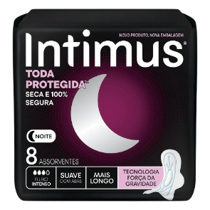 Absorvente Intimus Noturno - Suave c/ Abas 8 Unid.