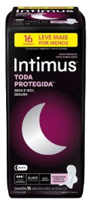 Absorvente Intimus Noturno - Suave c/ Abas 16 Unid.