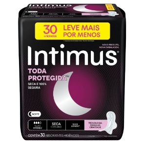 Absorvente Intimus Noturno - Suave c/ Abas 32 Unid.