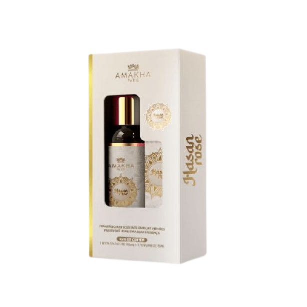 Kit Amakha Paris Body Splash 100ml + Perfume 15ml - Hasan Rose
