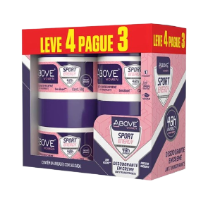 Kit Above Desodorante em Creme LV 4 PG 3 - Sport Energy 50g Cada