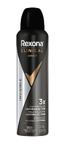 Desodorante Aerossol Rexona Clinical Masculino - Invisible 150ml