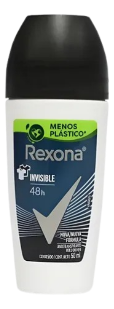 Desodorante Roll On Rexona Masculino - Invisible 50ml