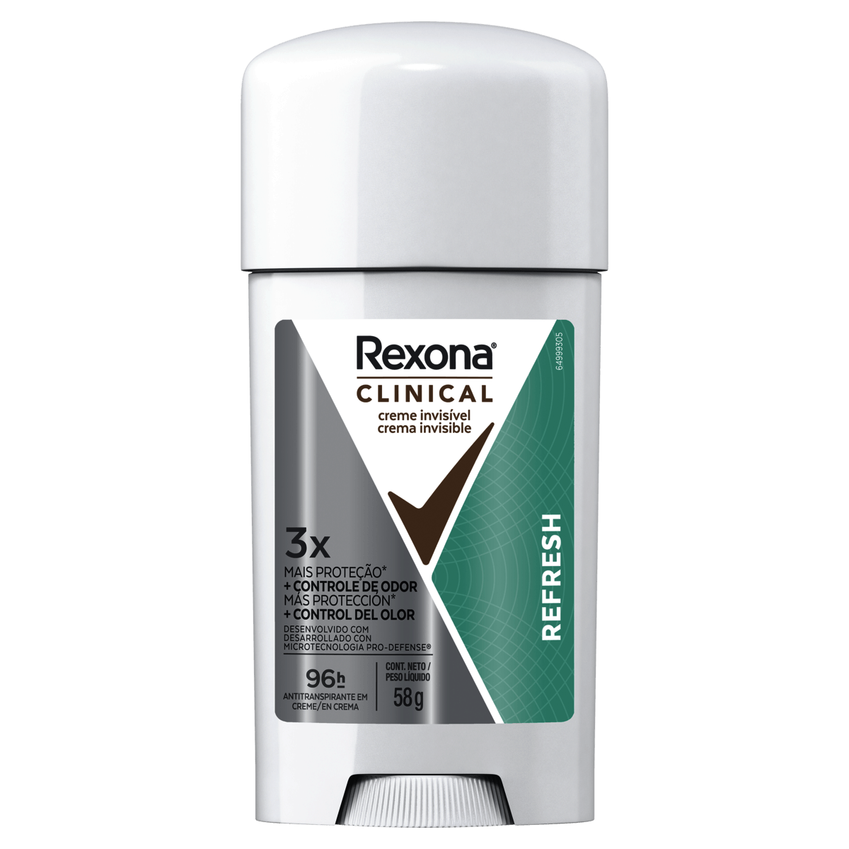 Desodorante em Creme Rexona Clinical - Refresh 58g