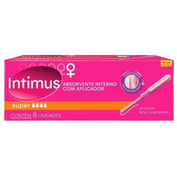 Absorvente Interno com Aplicador Intimus - Super 8 unid.