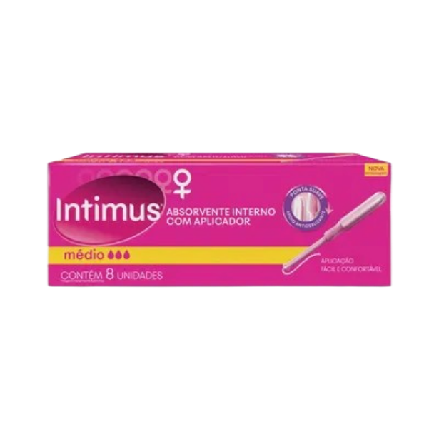 Absorvente Interno com Aplicador Intimus - Médio 8 unid.