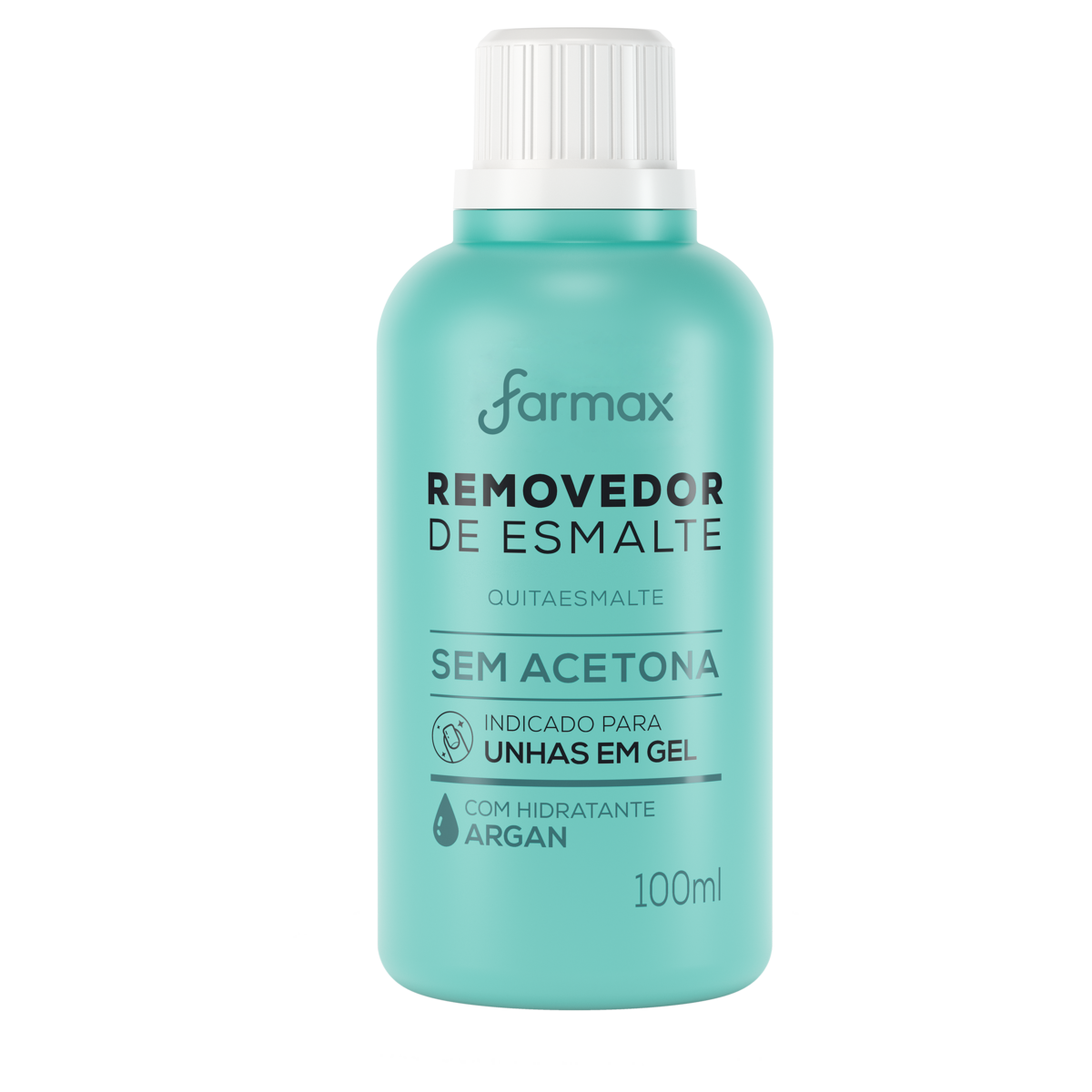Removedor de Esmalte Farmax - Argan para Unhas em Gel 100ml