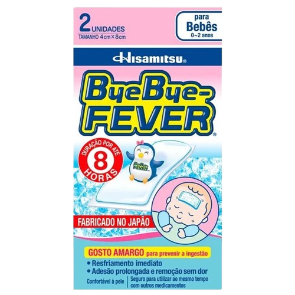 Adesivo Bye Bye Fever para Alívio de Febre - Para Bebês 2 Unid.