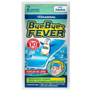 Adesivo Bye Bye Fever para Alívio de Febre - Para Adultos 2 Unid.
