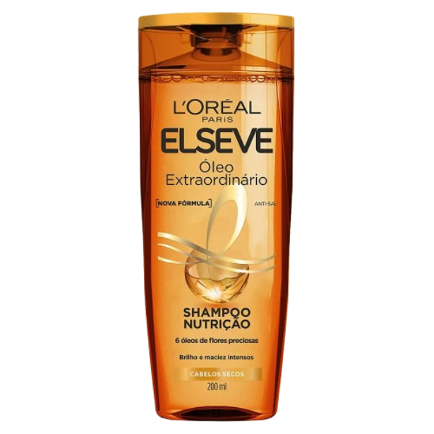 Shampoo Elseve Óleo Extraordinário Nutrição - Cabelos Secos 200ml