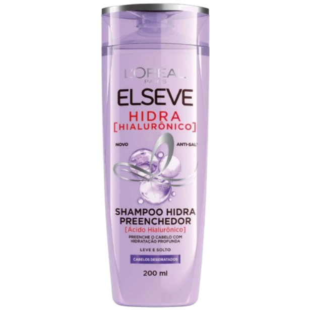 Shampoo Elseve Hidra Hialurônico Preenchedor - Cabelos Desidratados 200ml