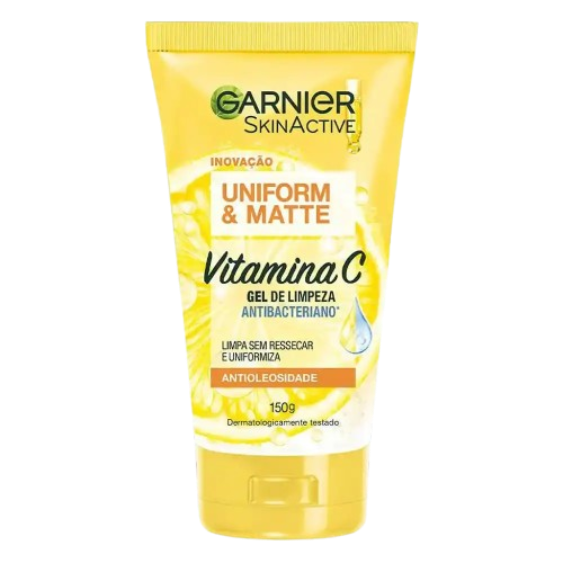 Gel de Limpeza Garnier Uniform & Matte - Vitamina C Antioleosidade 150g