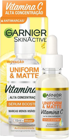 Sérum Booster Garnier Uniform & Matte - Vitamina C Antioleosidade e Antimarcas 15g