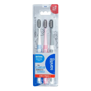 Kit Escova Dental Sanifill LV 3 PG 2 - Whitening Macia