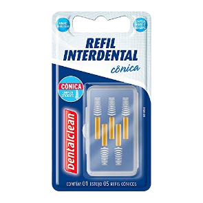 Refil Interdental Dentalclean Cônica - 1 Estojo e 5 Refis