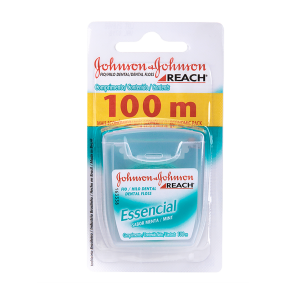 Fio Dental Johnson & Johnson Essencial - 100m Sabor Menta