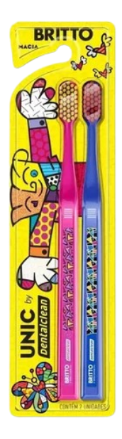 Kit Escova Dental Dentalclean - Britto Macia 2 Unid. Cores Diversas