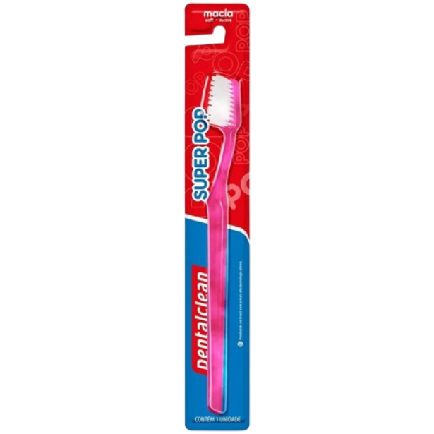 Escova Dental Dentalclean - Super Pop Macia 1 Unid. Cores Diversas
