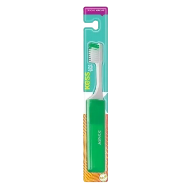 Escova Dental Kess Basic Trip - Macia 1 Unid. Cores Diversas