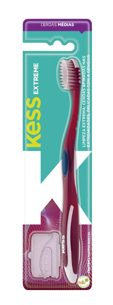 Escova Dental Kess Extreme - Média 1 Unid. Cores Diversas