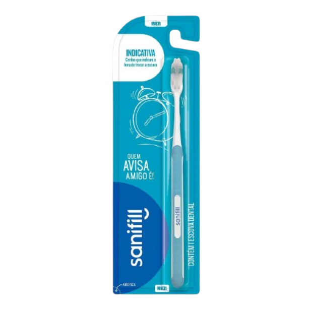 Escova Dental Sanifill Indicativa - Macia 1 Unid. Cores Diversas