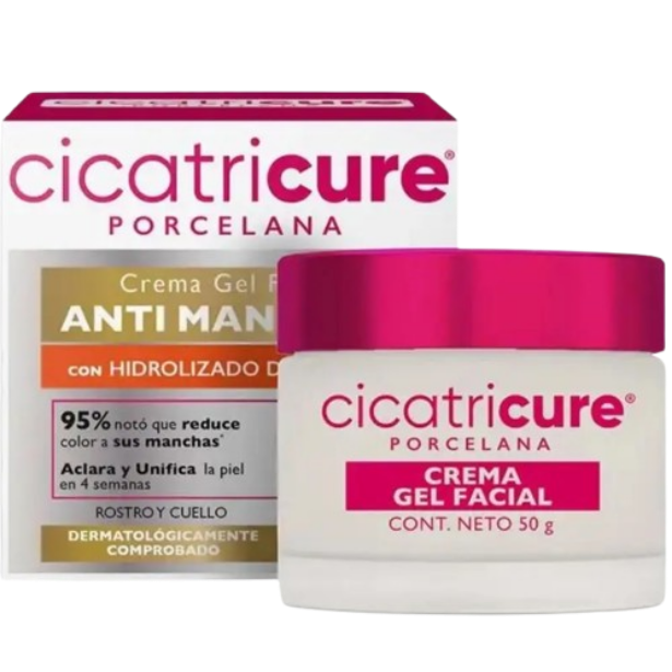 Cicatricure Porcelana - Gel Creme Facial Antimarcas Hidrolisado de Pérola 50g