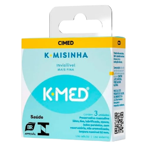 Preservativo K MED Invisível c/ 3 Unid.