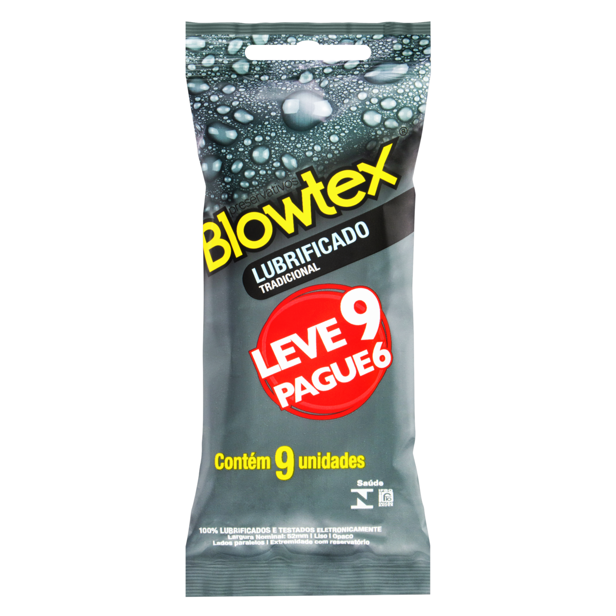 Preservativo Blowtex Lubrificado - Leve 9 Pague 6