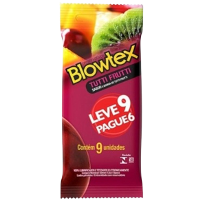Preservativo Blowtex Tutti Frutti - Leve 9 Pague 6
