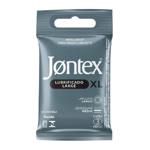 Preservativo Jontex Lubrificado Large XL c/ 3 Unid.