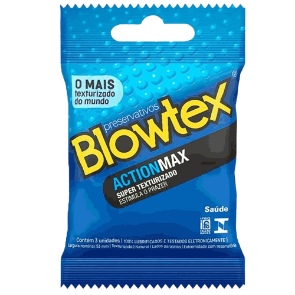 Preservativo Blowtex Action Max c/ 3 Unid.