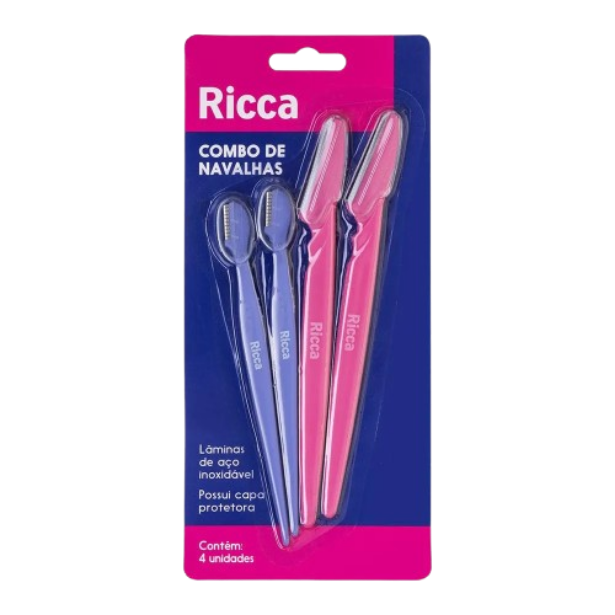 Combo de Navalhas Ricca 4 Unid.