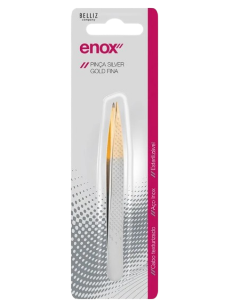 Pinça Silver Gold Fina Enox