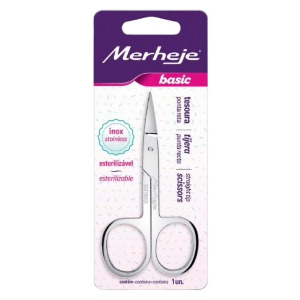 Tesoura de Unha Reta Merheje Basic