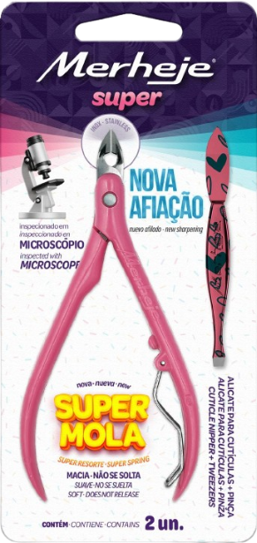 Kit Alicate para Cutículas + Pinça Merheje Super