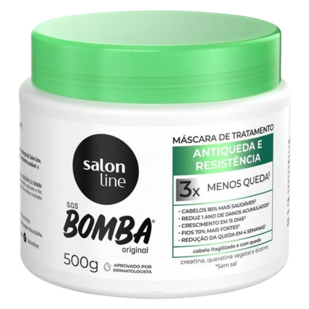 Máscara de Tratamento Salon Line S.O.S Bomba Antiqueda e Resistência 500ml