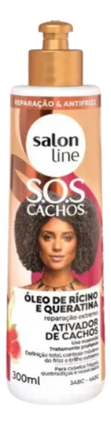 Ativador de Cachos Salon Line S.O.S Cachos Óleo de Rícino e Queratina 300ml