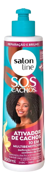 Ativador de Cachos Salon Line S.O.S Cachos 10 em 1 - 300ml