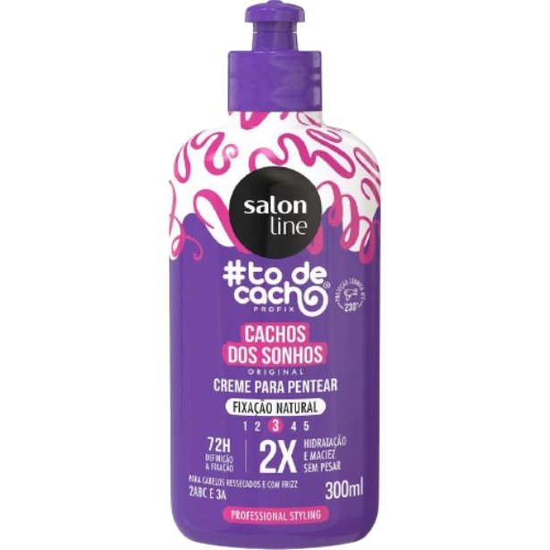 Creme para Pentear Salon Line Cacho dos Sonhos - Fixaçao Natural 300ml